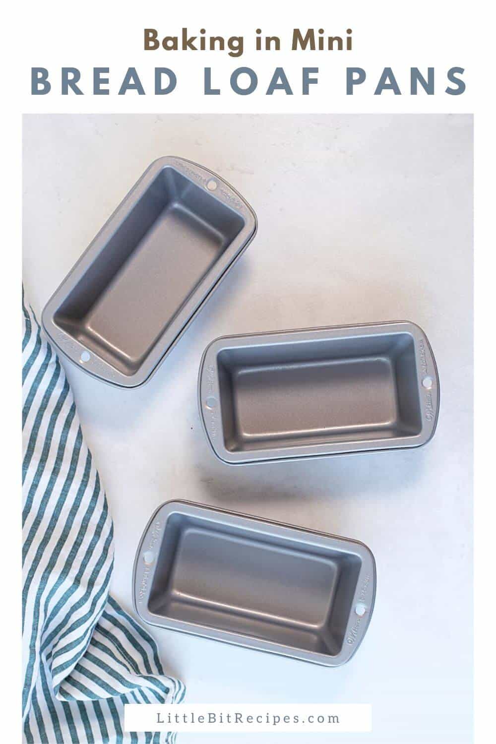 mini loaf pans with text.