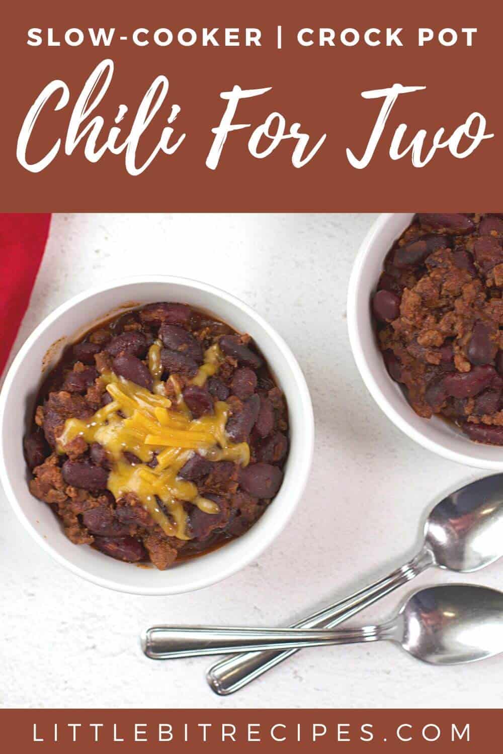 chili recipe for two with text.