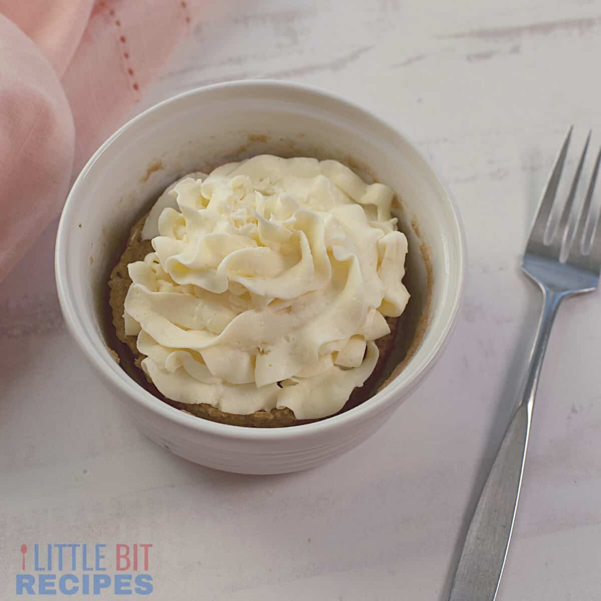 cake mix mug cake frosted.