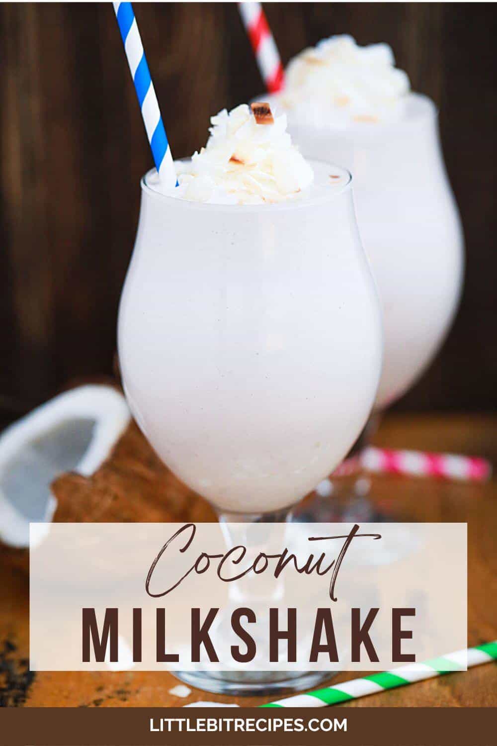 coconut milkshakes with text.