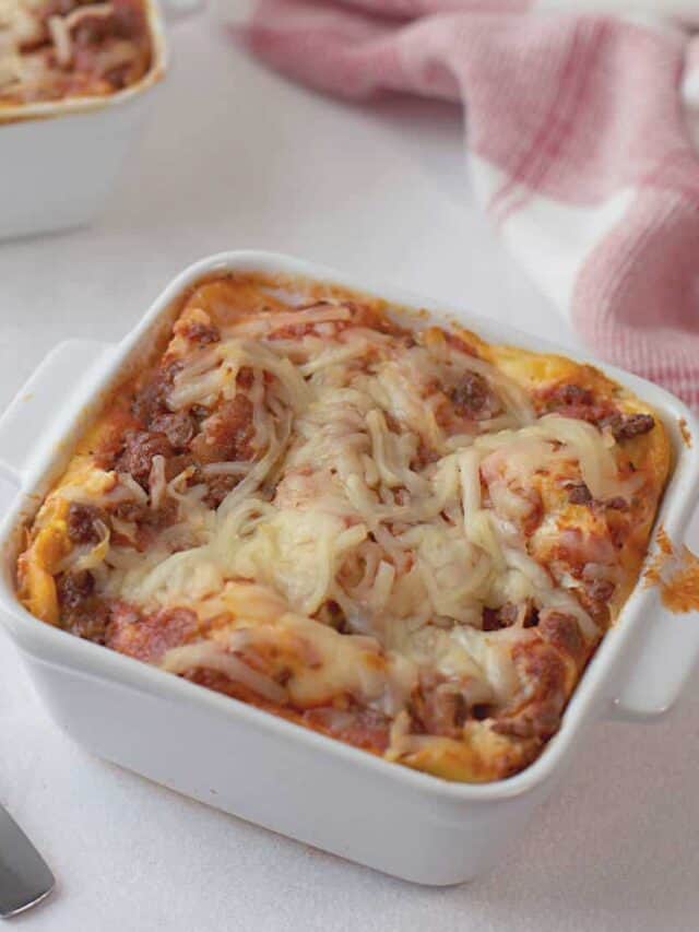 Simple Individual Lasagna Recipe for One or Two Little Bit Recipes