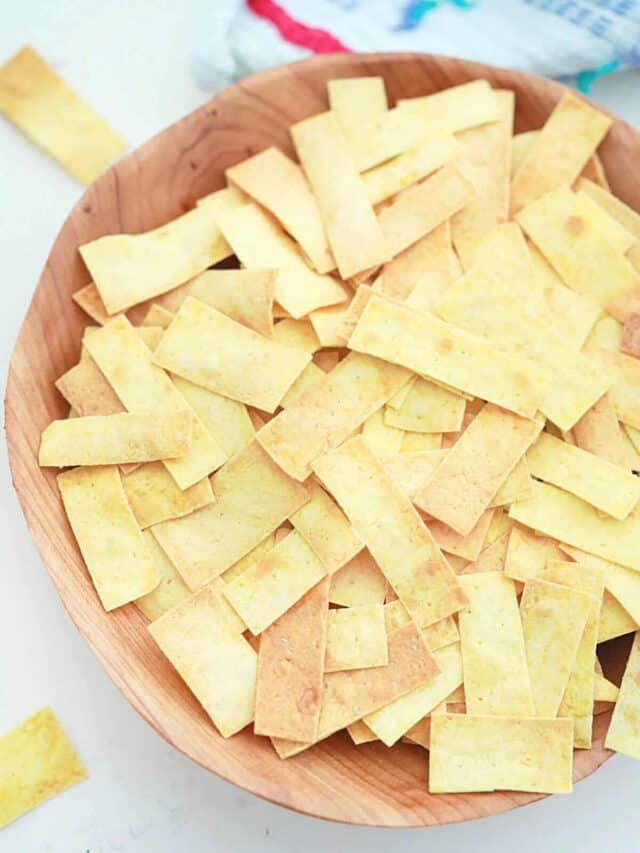 Baked Tortilla Strips Recipe Little Bit Recipes