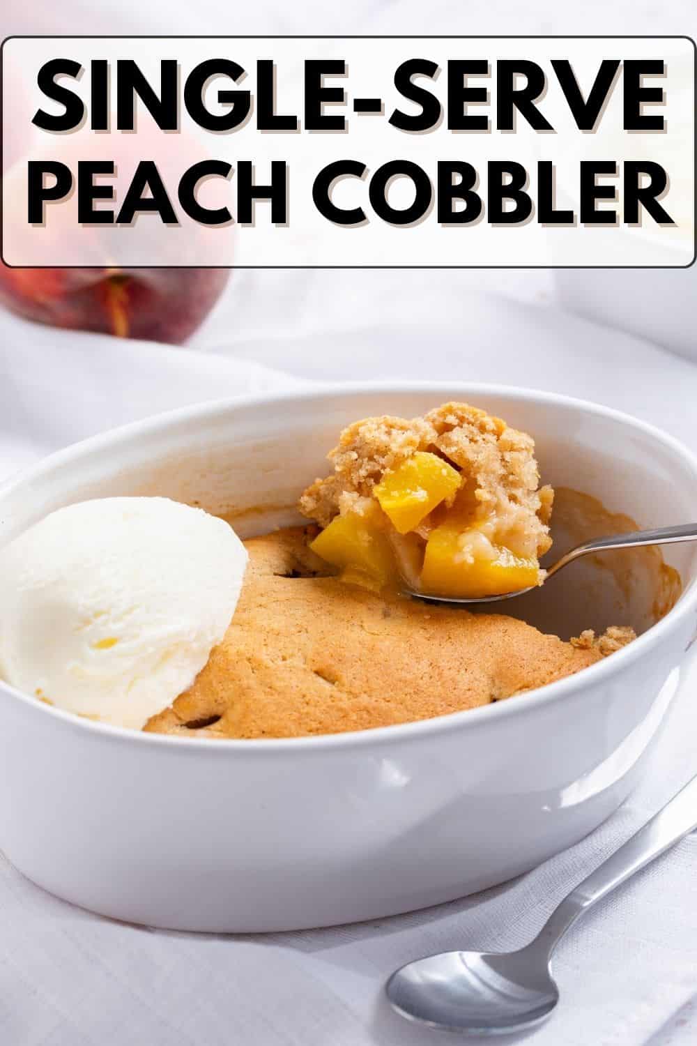 Peach cobbler for one.