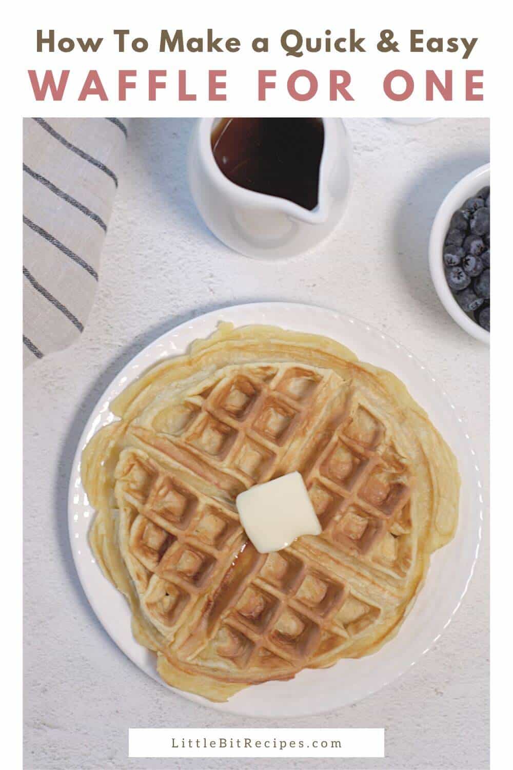 single serve waffle with text.