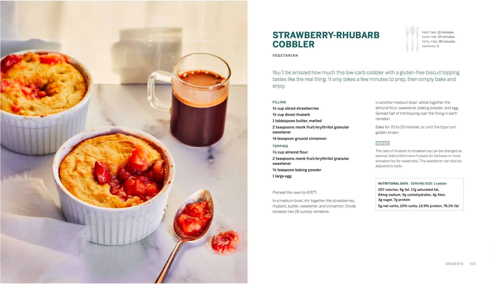 strawberry rhubarb cobbler recipe.