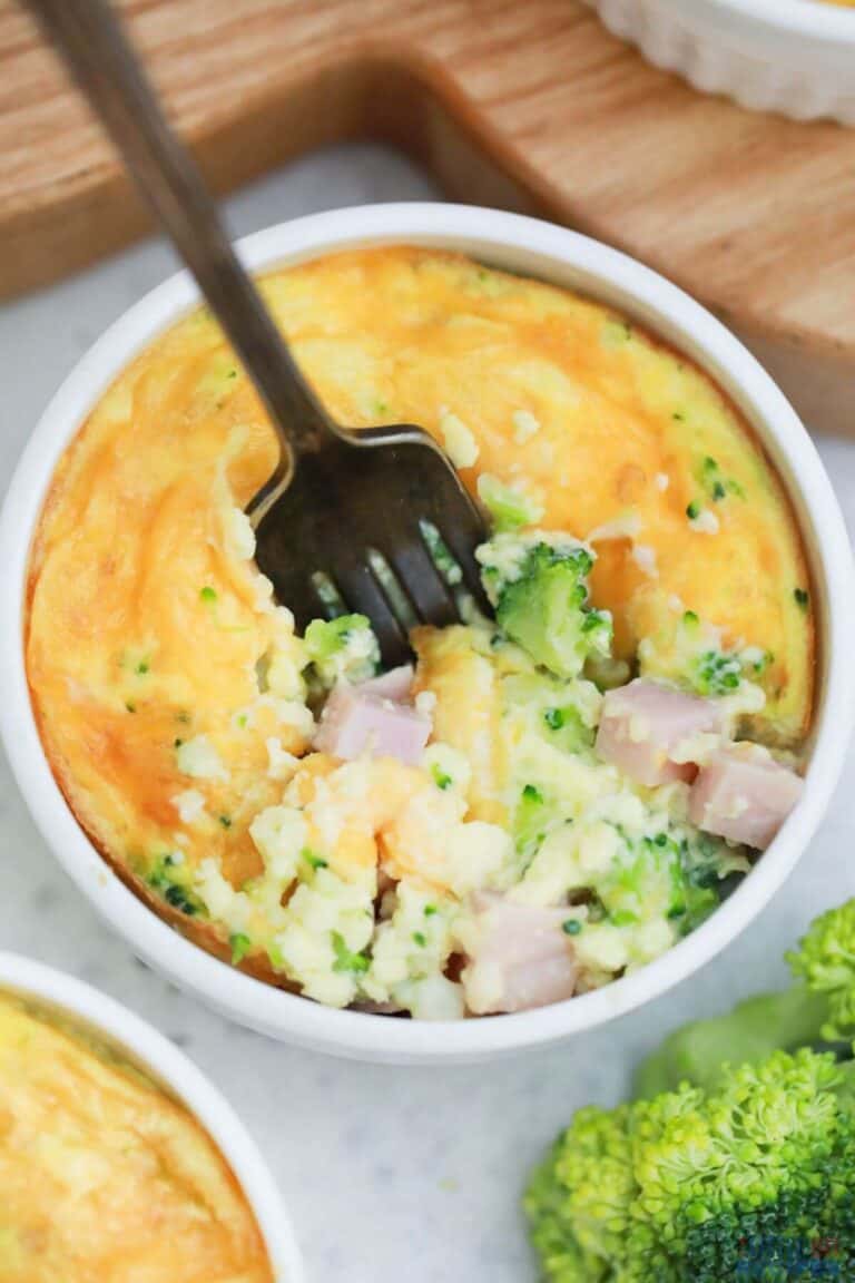 Individual Mini Frittatas with Ham and Broccoli Little Bit Recipes