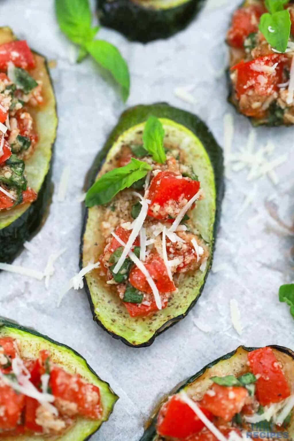 Zucchini Bruschetta (GlutenFree) Little Bit Recipes