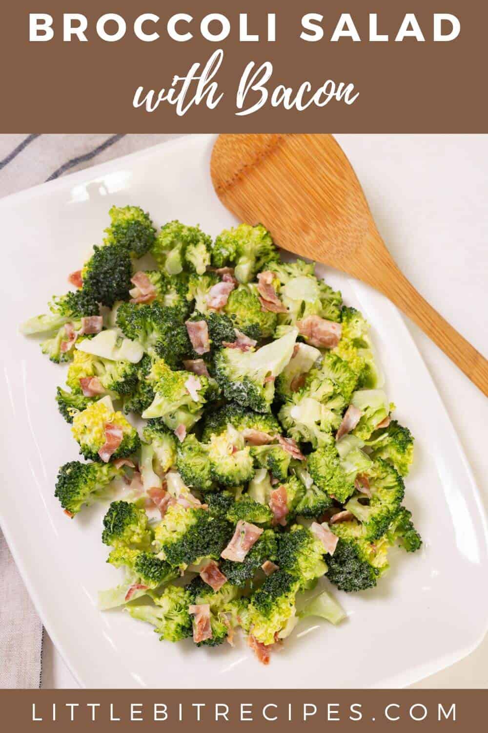 broccoli salad with text.