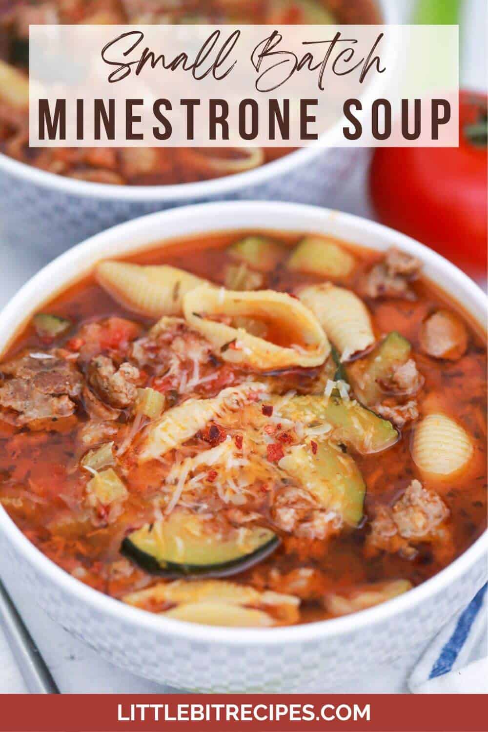 minestrone soup with text.
