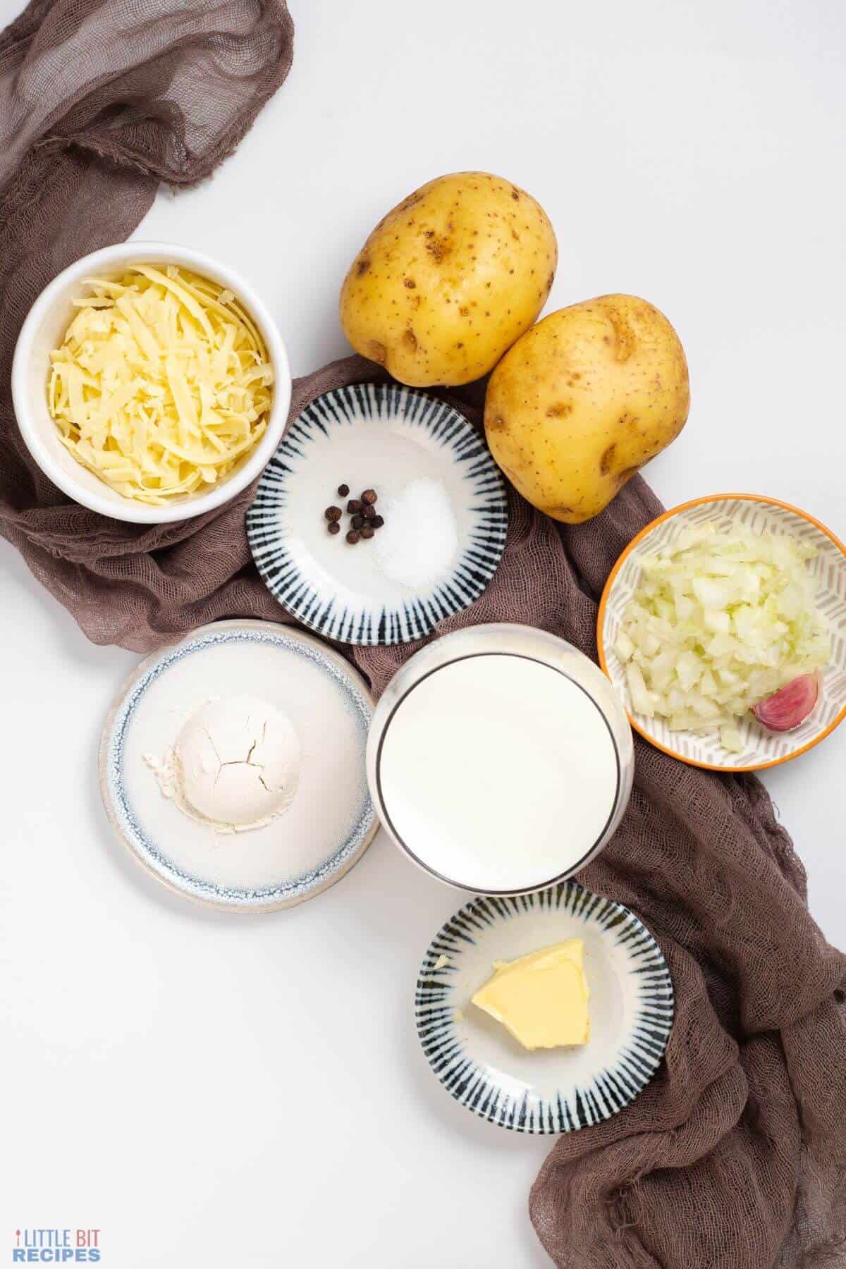 ingredients for scalloped potatoes recipe.