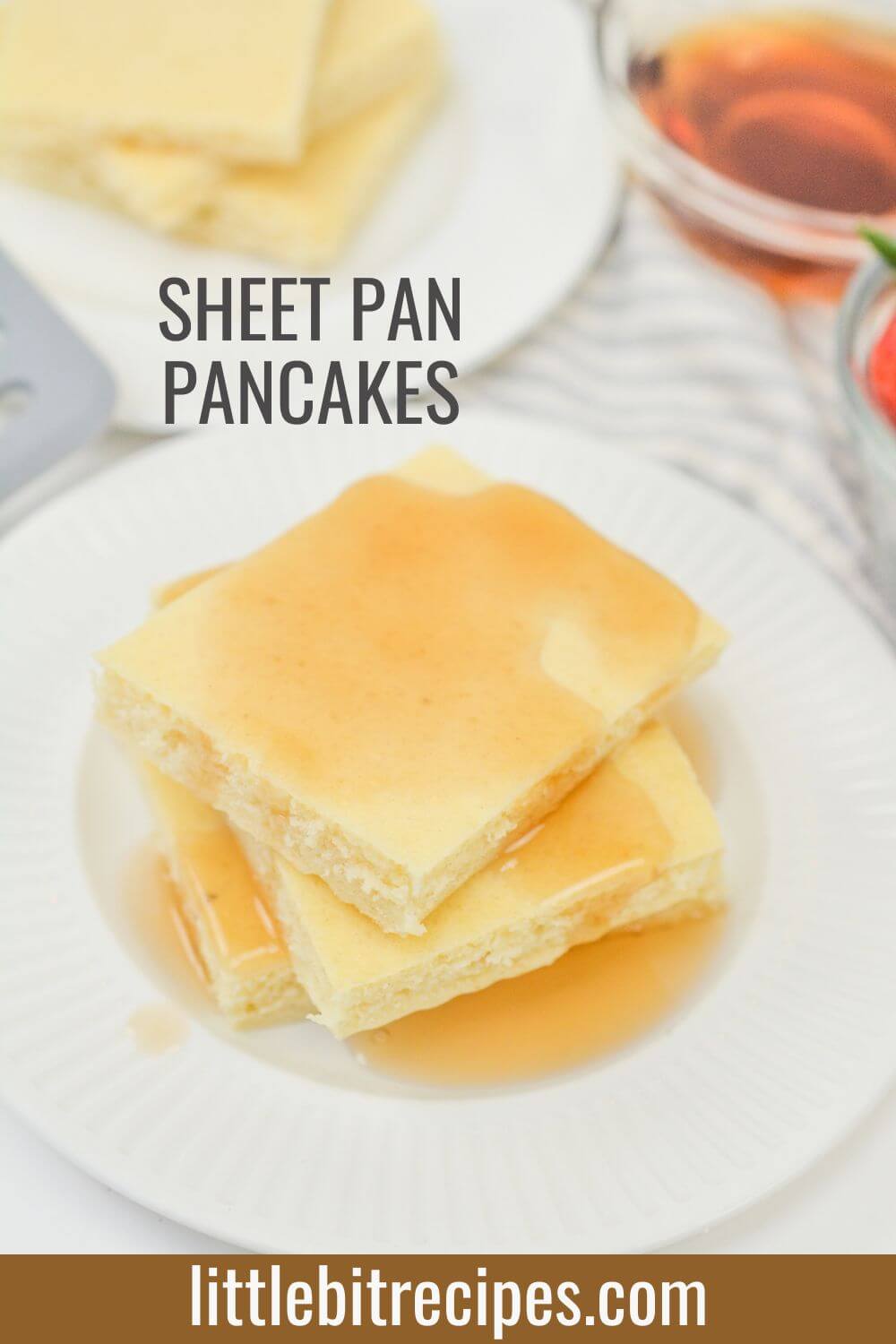 sheet pan pancakes with text.