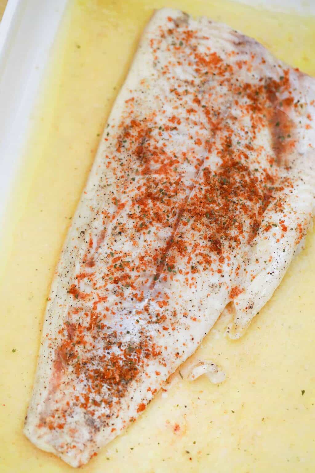 Baked Lemon Butter Fish | Little Bit Recipes