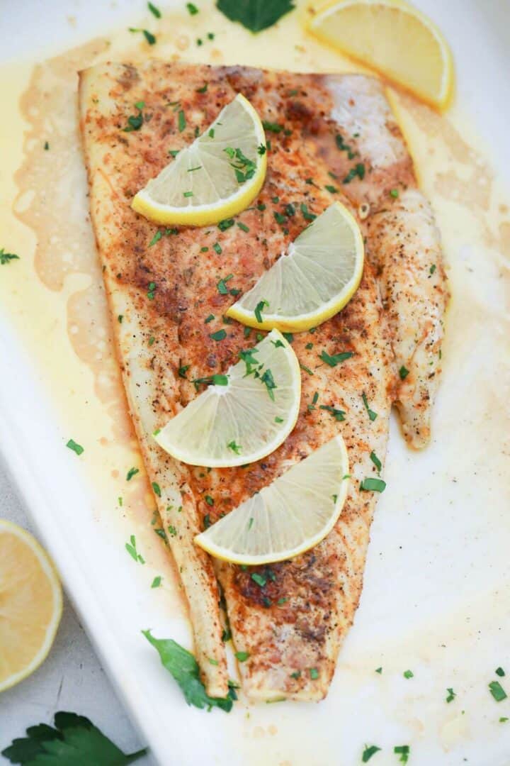 Baked Lemon Butter Fish | Little Bit Recipes