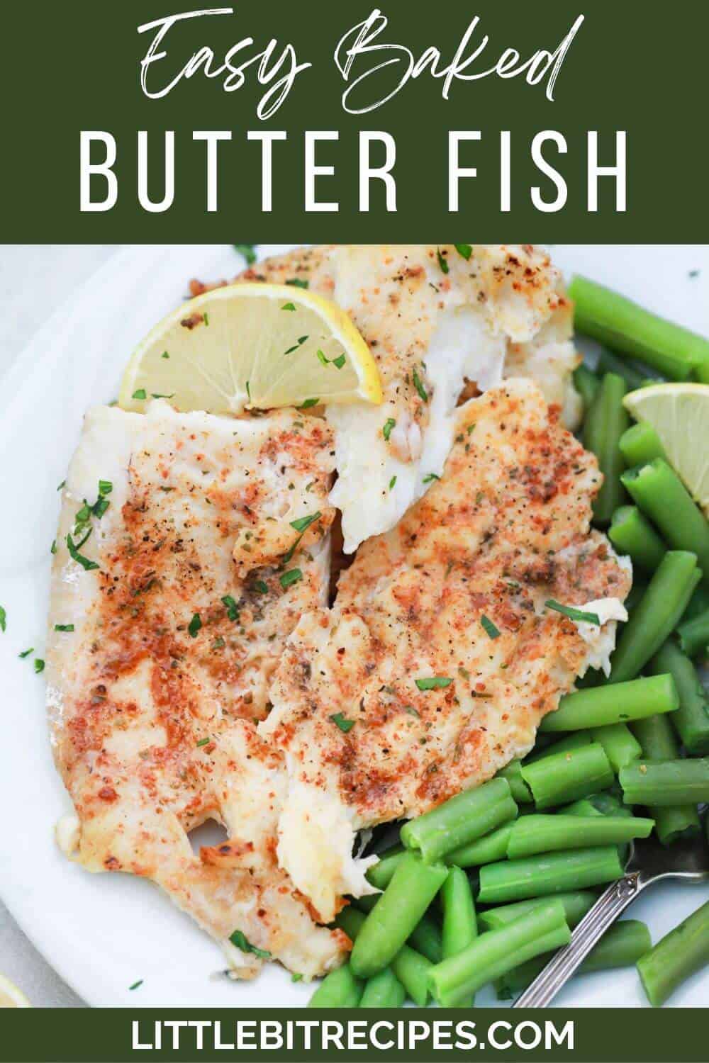 butter fish with text overlay.