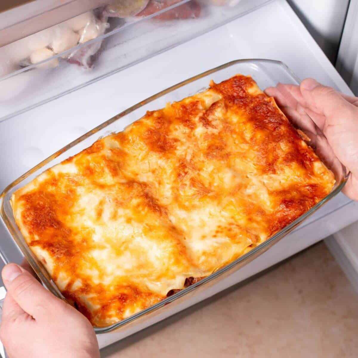 reheat frozen lasagna from refrigerator.