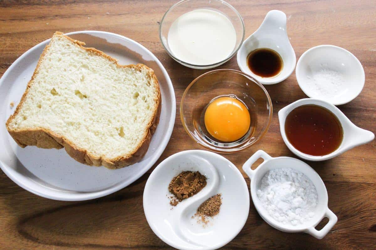 French toast for one ingredients.