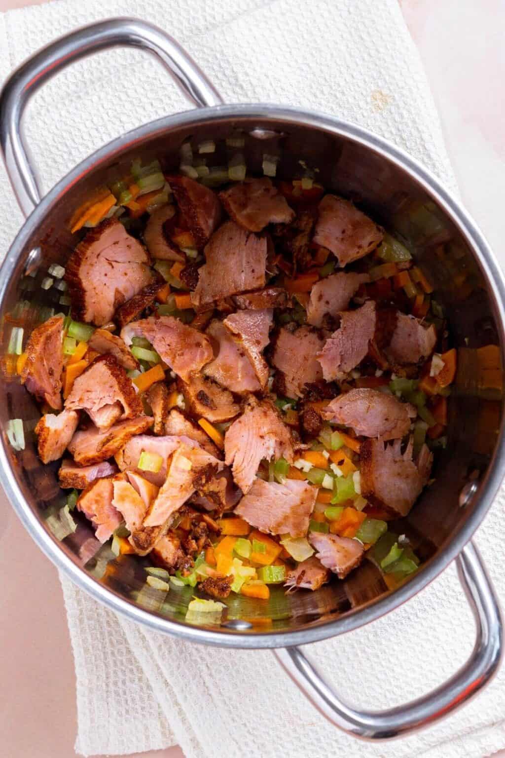 Navy Bean and Ham Soup | Little Bit Recipes