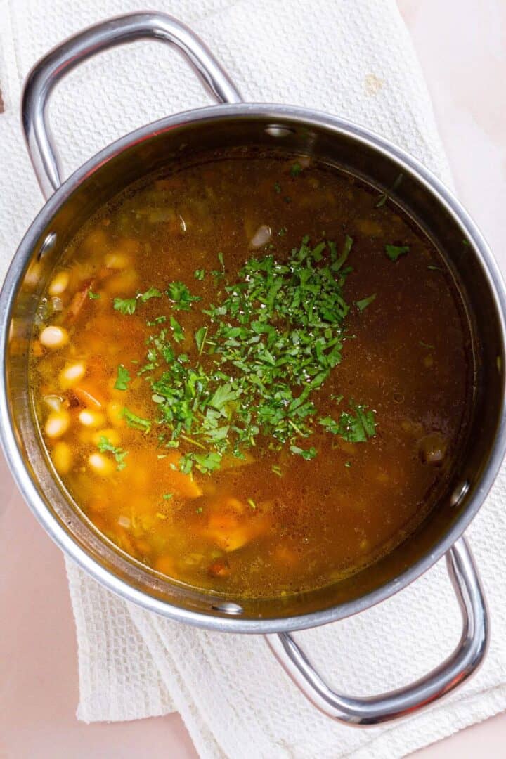 Navy Bean and Ham Soup | Little Bit Recipes