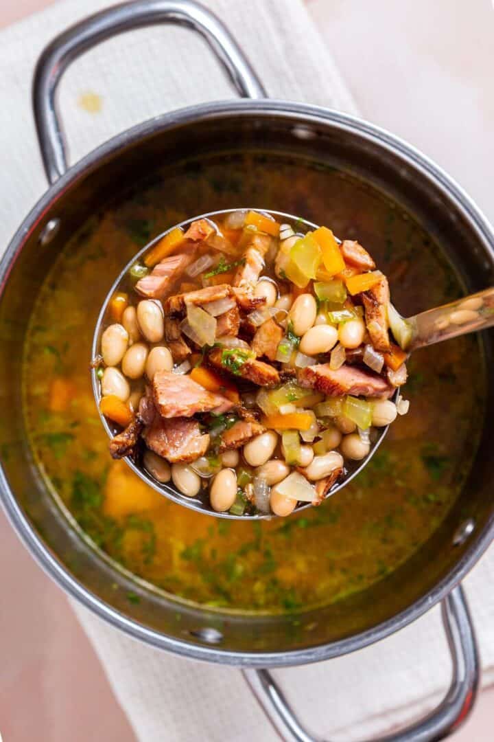 Navy Bean and Ham Soup | Little Bit Recipes
