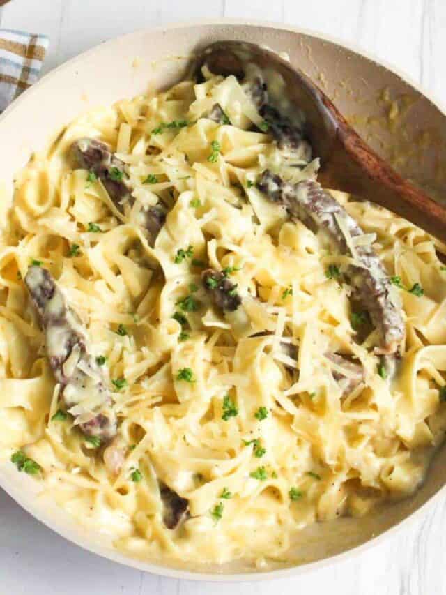 Alfredo Steak Pasta in Under 30 Minutes Little Bit Recipes