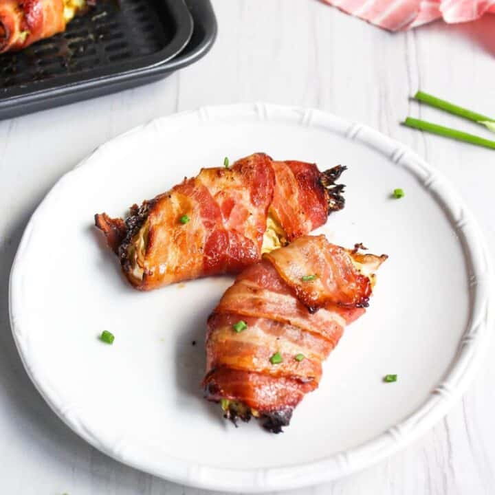 Bacon Wrapped Air Fryer Cabbage Wedges Little Bit Recipes
