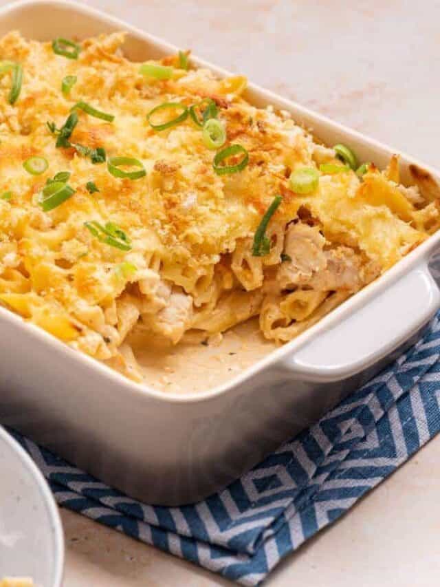 Buffalo Chicken Pasta Bake Casserole Little Bit Recipes