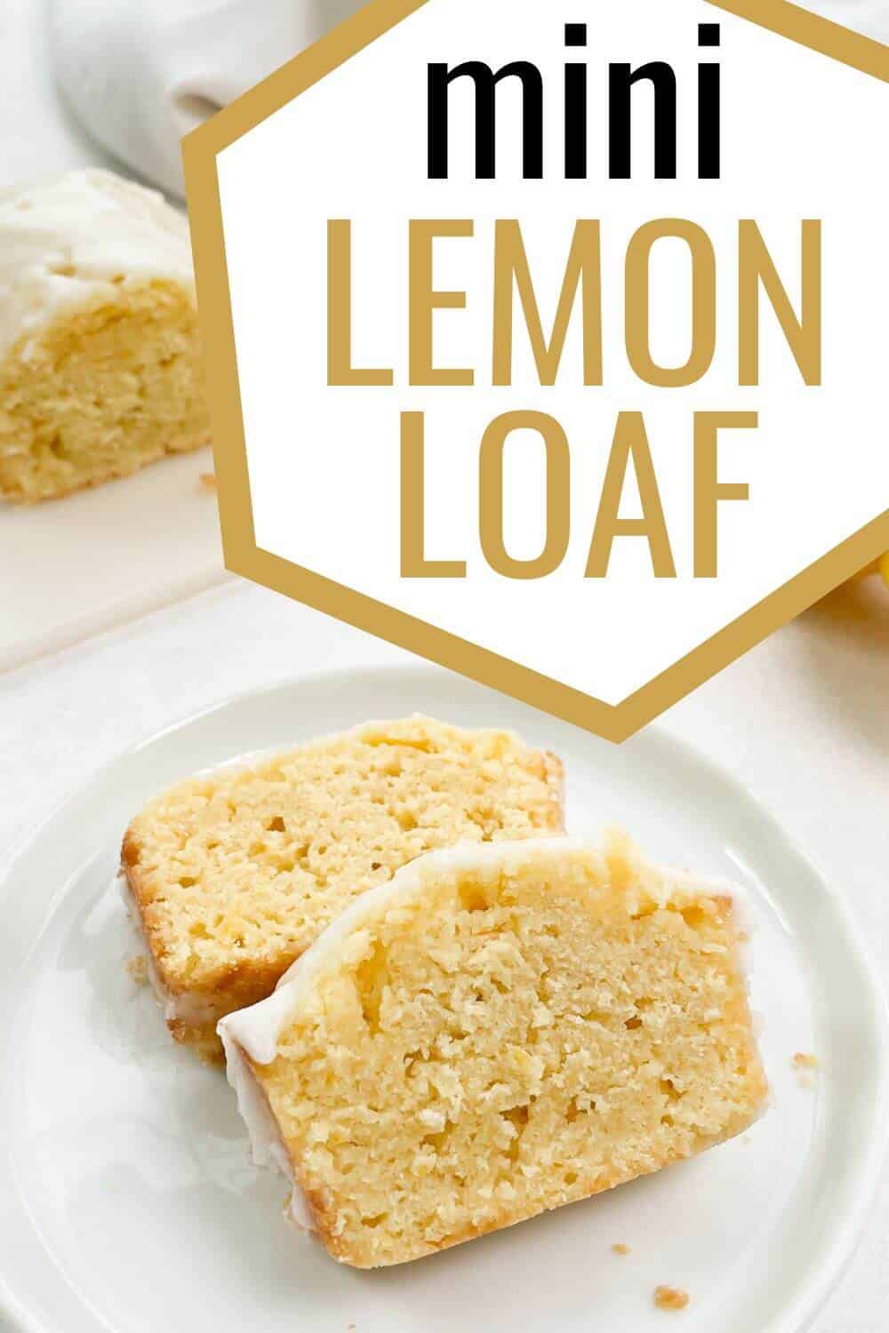 mini lemon loaf slices with text.