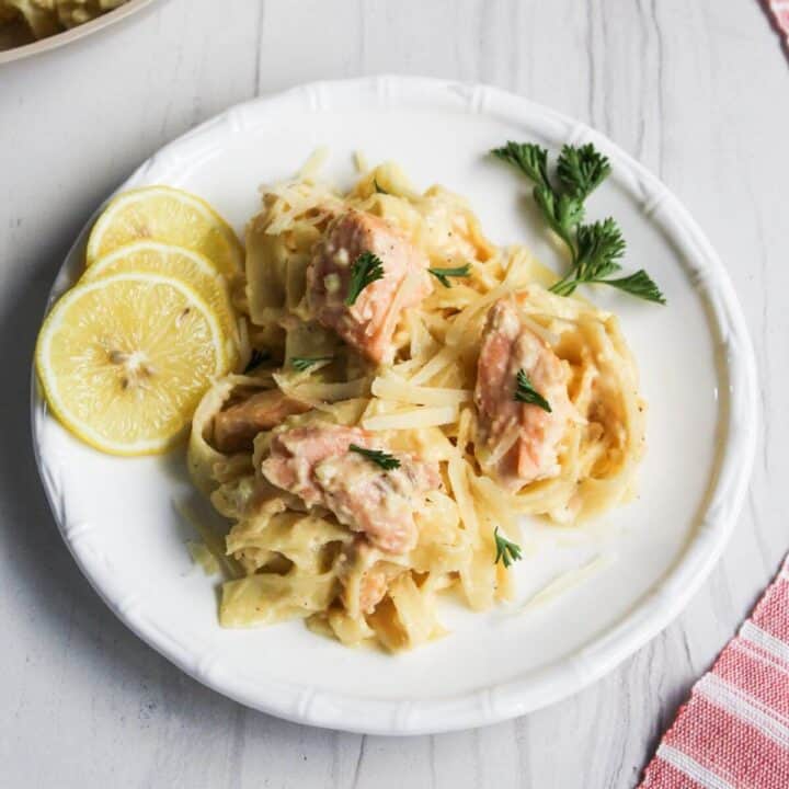 Salmon Alfredo Pasta Little Bit Recipes