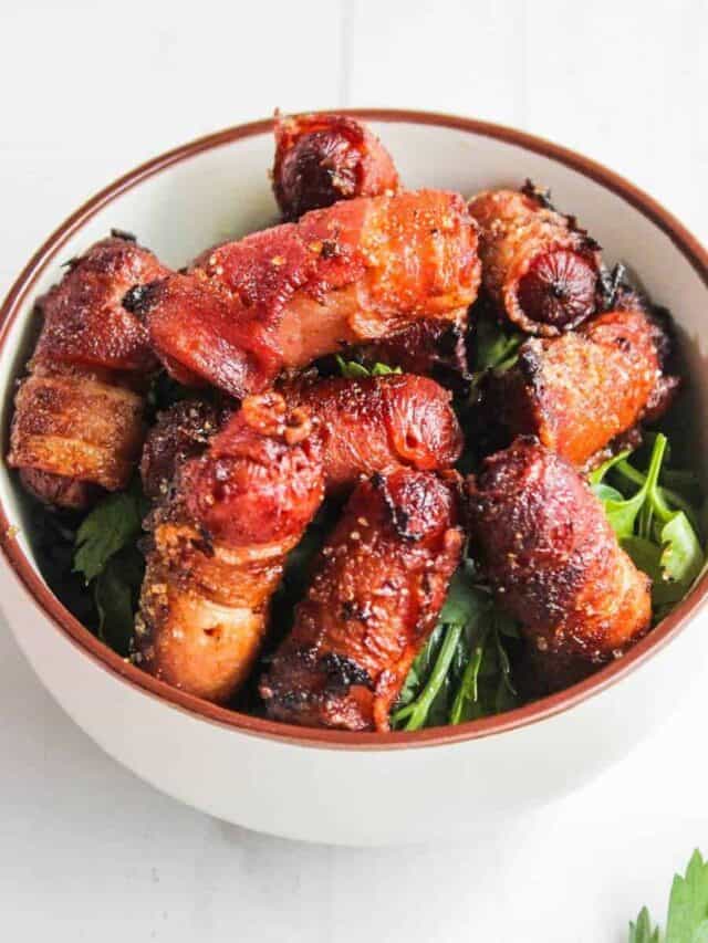 Bacon Wrapped Little Smokies in an Air Fryer or Oven Little Bit Recipes