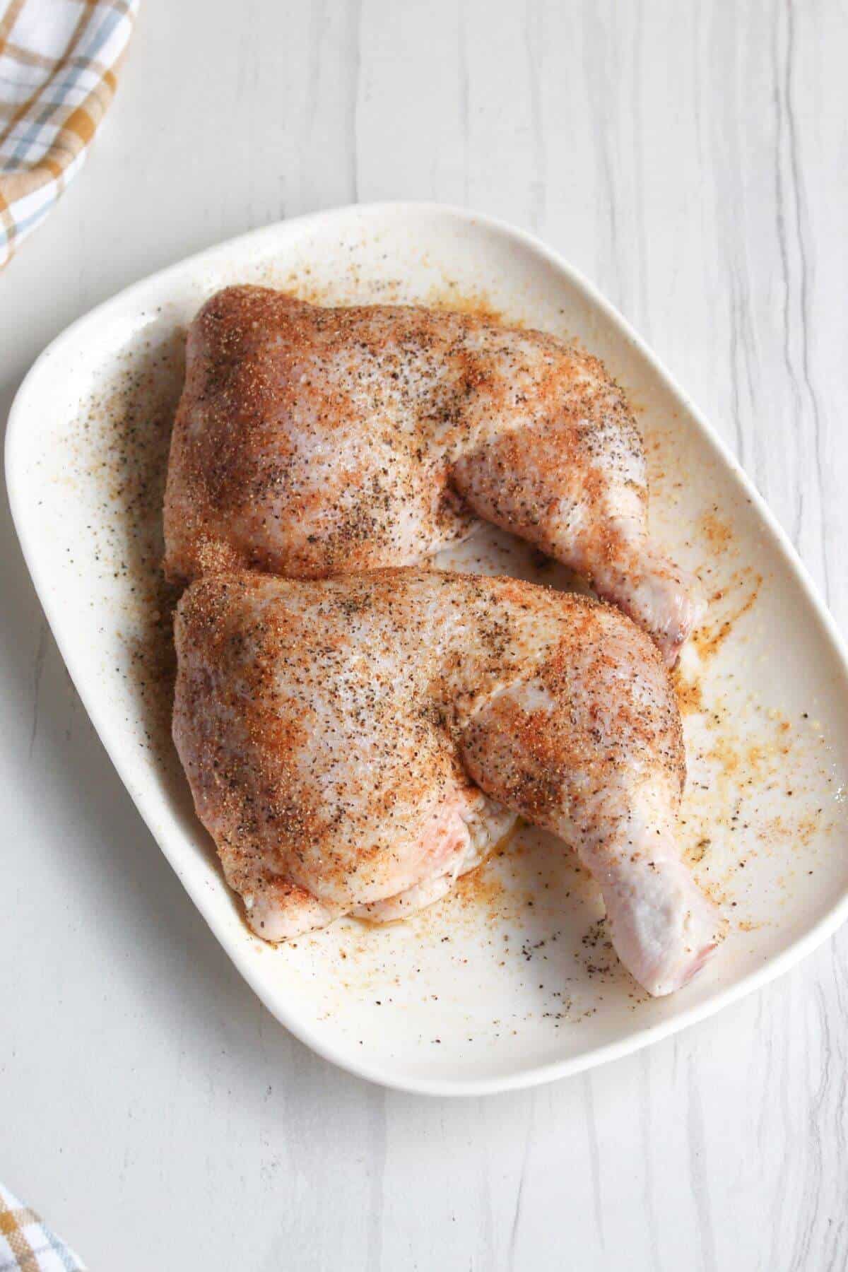 Seasoned chicken legs.