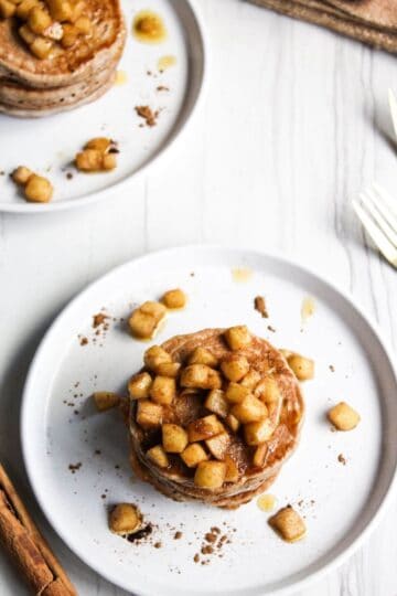 Apple Cinnamon Pancakes | Little Bit Recipes