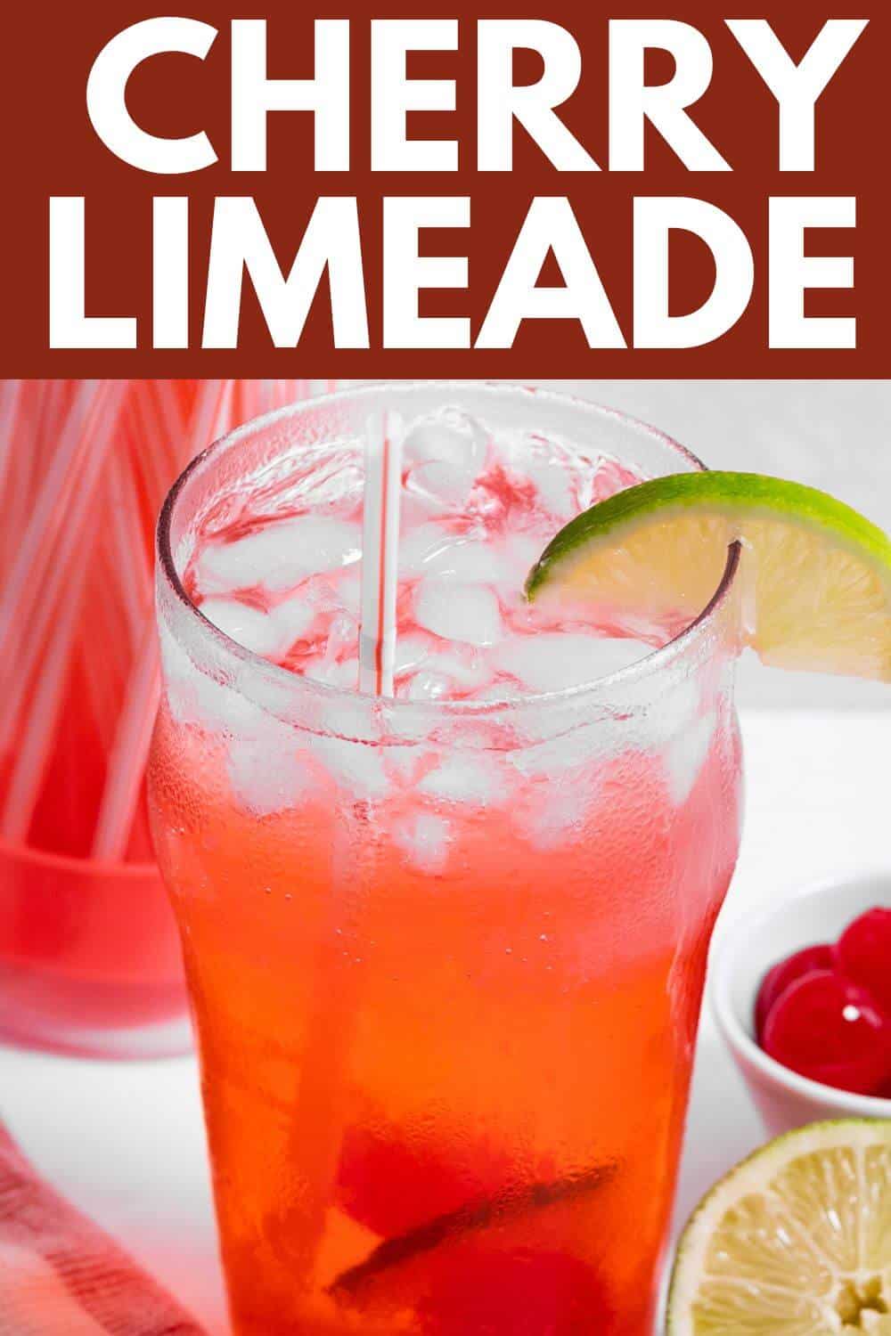 Cherry limeade with title text overlay.