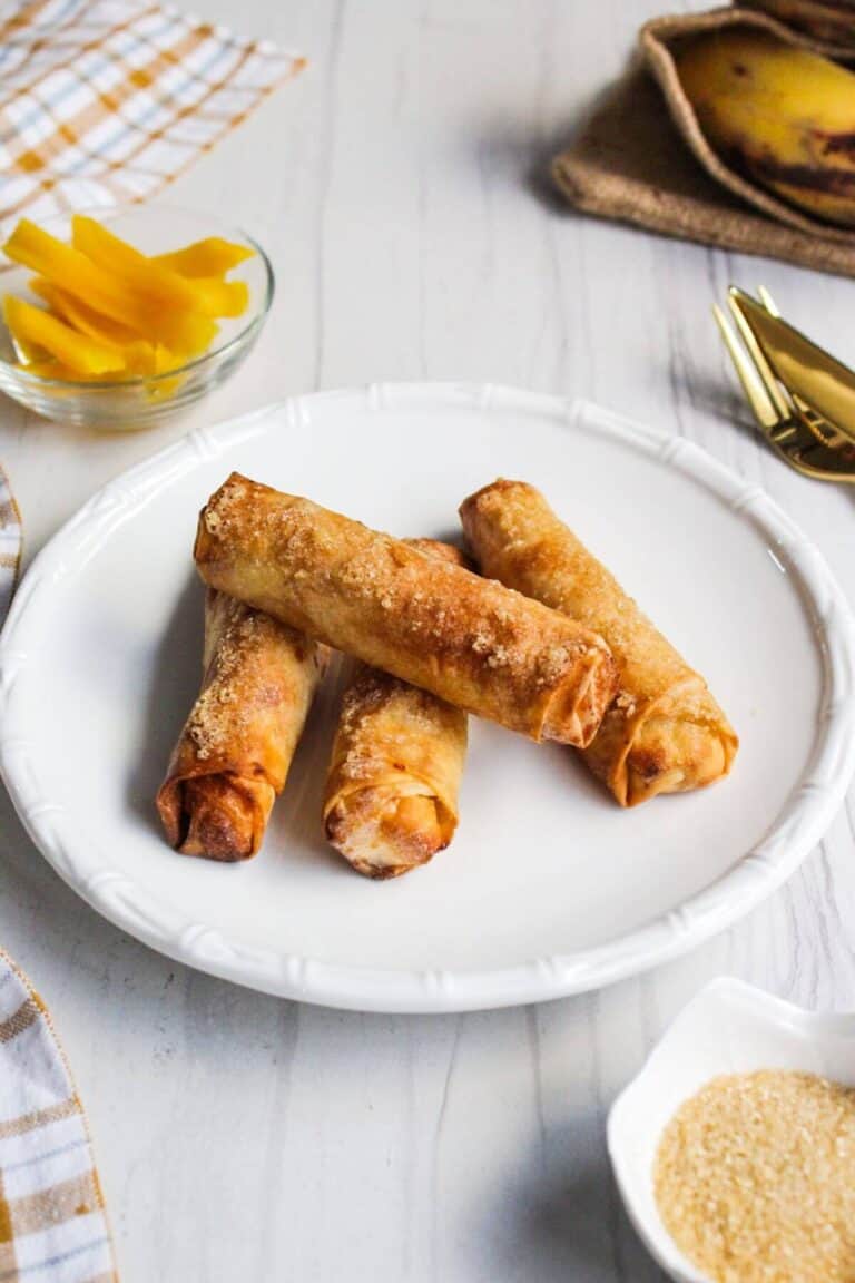 Banana Turon Filipino Lumpia (Air Fryer) Little Bit Recipes