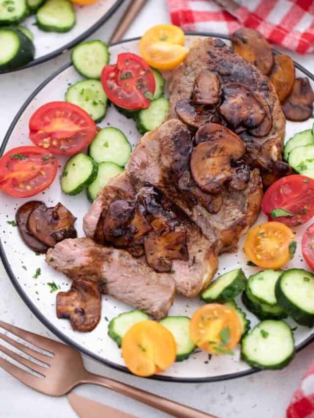 Steak and Mushrooms with Balsamic Sauce Little Bit Recipes