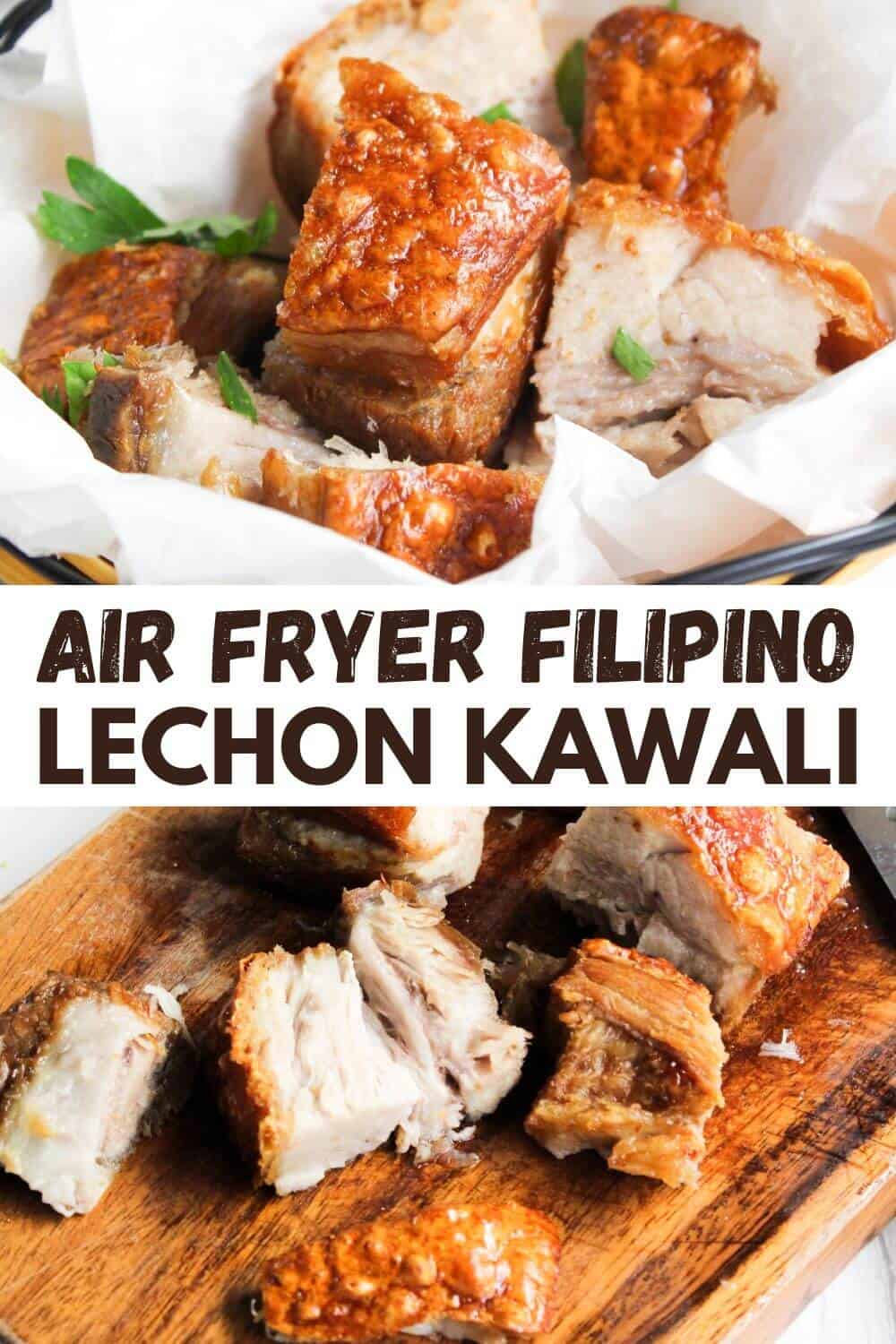 Air fryer filipino lechon kawali.
