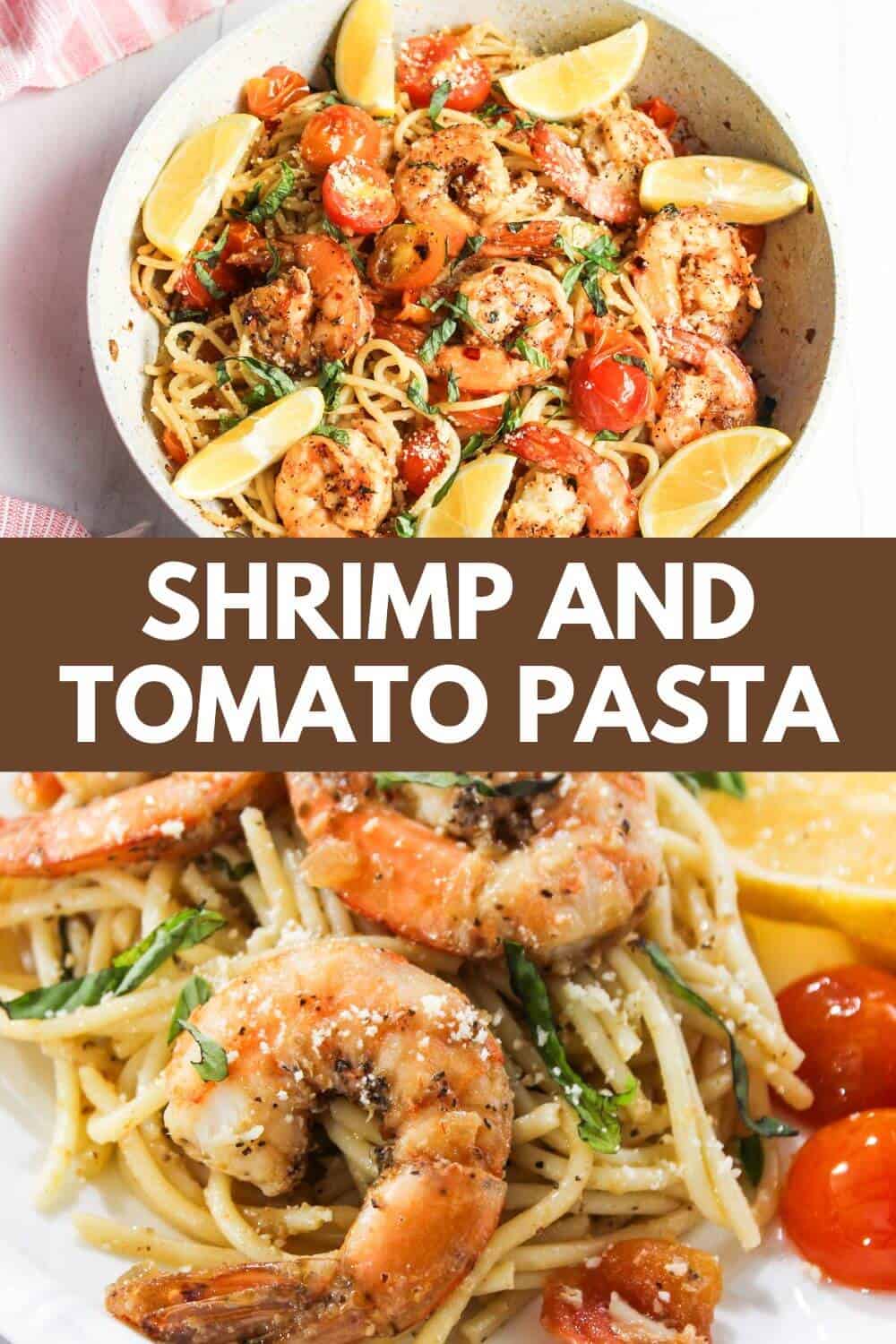 Delicious shrimp and tomato pasta.