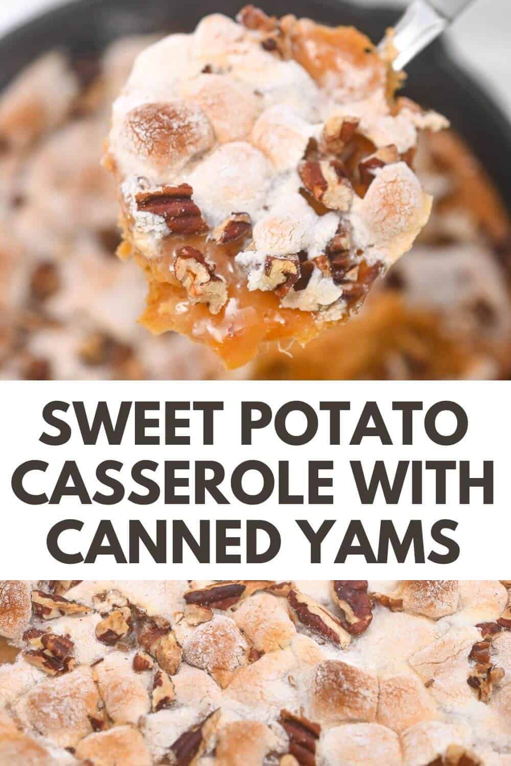 Sweet potato casserole made with canned yams is a delicious and comforting dish.