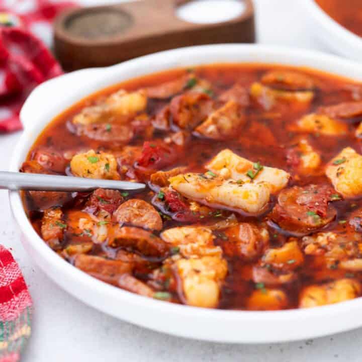 Fish Stew with Chorizo and Tomato | Little Bit Recipes