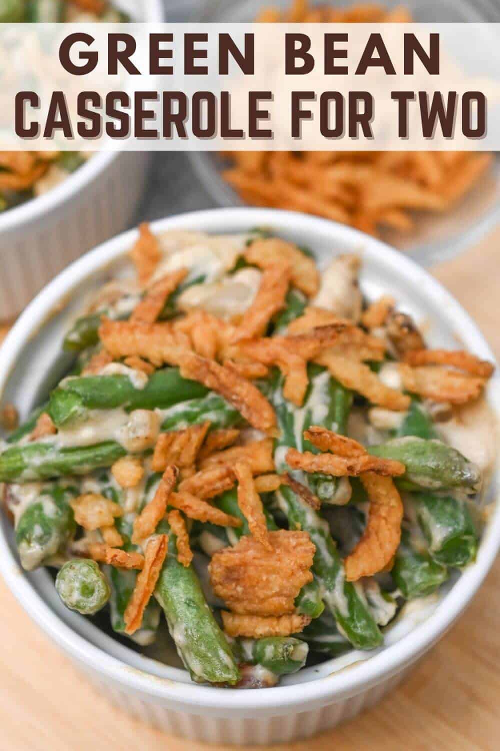 Green bean casserole for two.