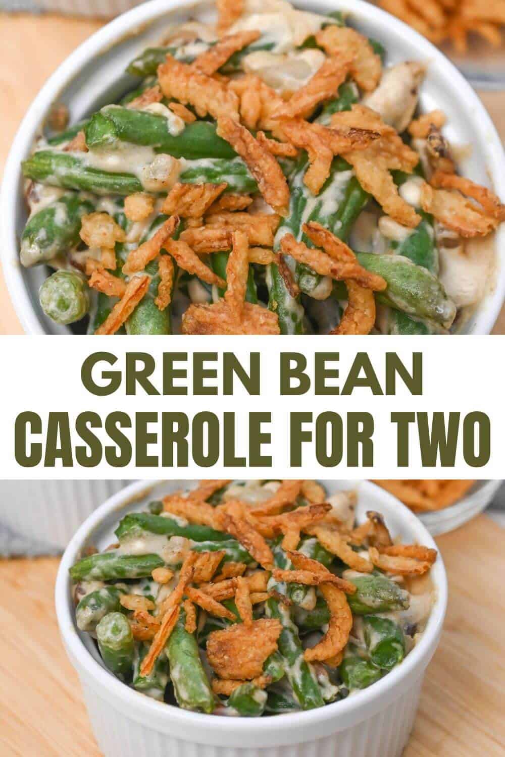 Green bean casserole for two.