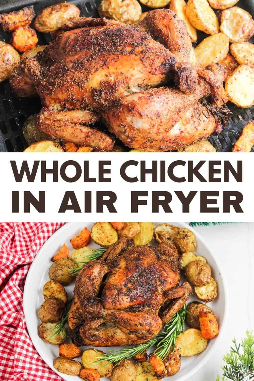 Learn how to perfectly cook a whole chicken in an air fryer for a delicious and crispy meal.