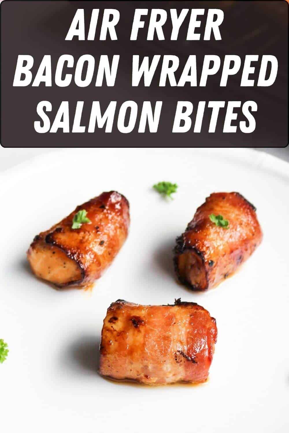 Air fryer bacon wrapped salmon bites is a delicious dish that combines the tenderness of salmon with the smoky flavor of bacon. The air fryer method ensures crispy bacon and perfectly cooked salmon.