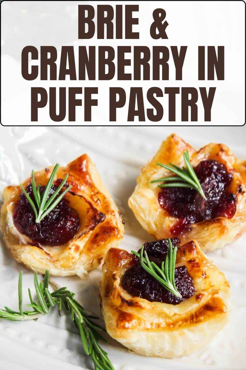 Brie and cranberry puff pastry.