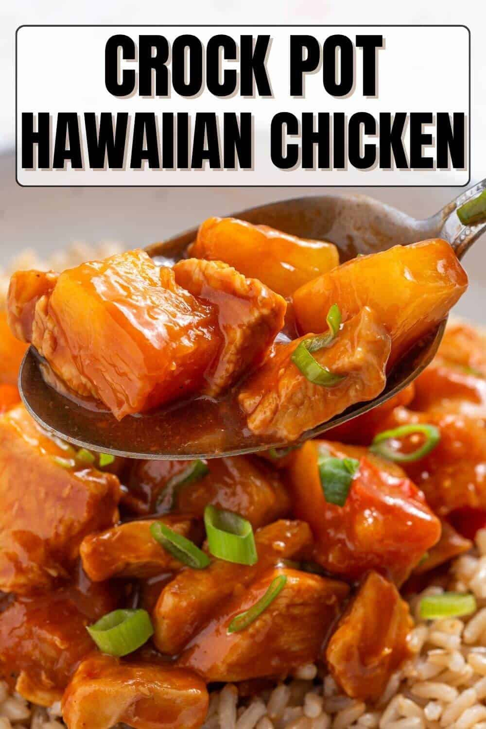 Crock pot hawaiian chicken.
