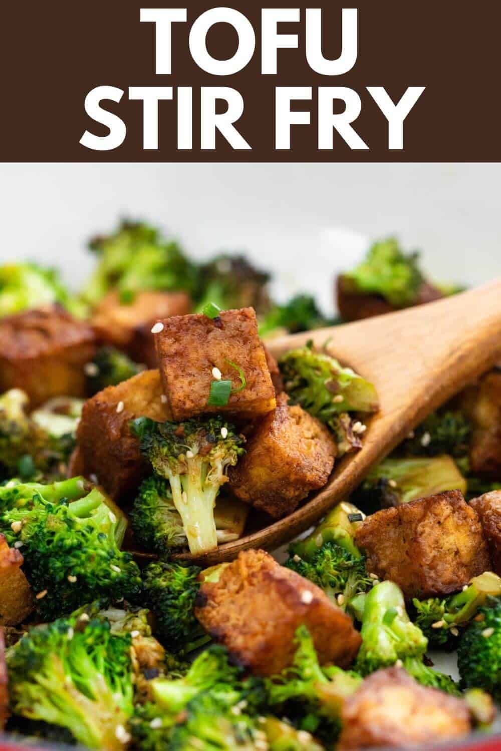 Tofu stir fry with broccoli and tofu.