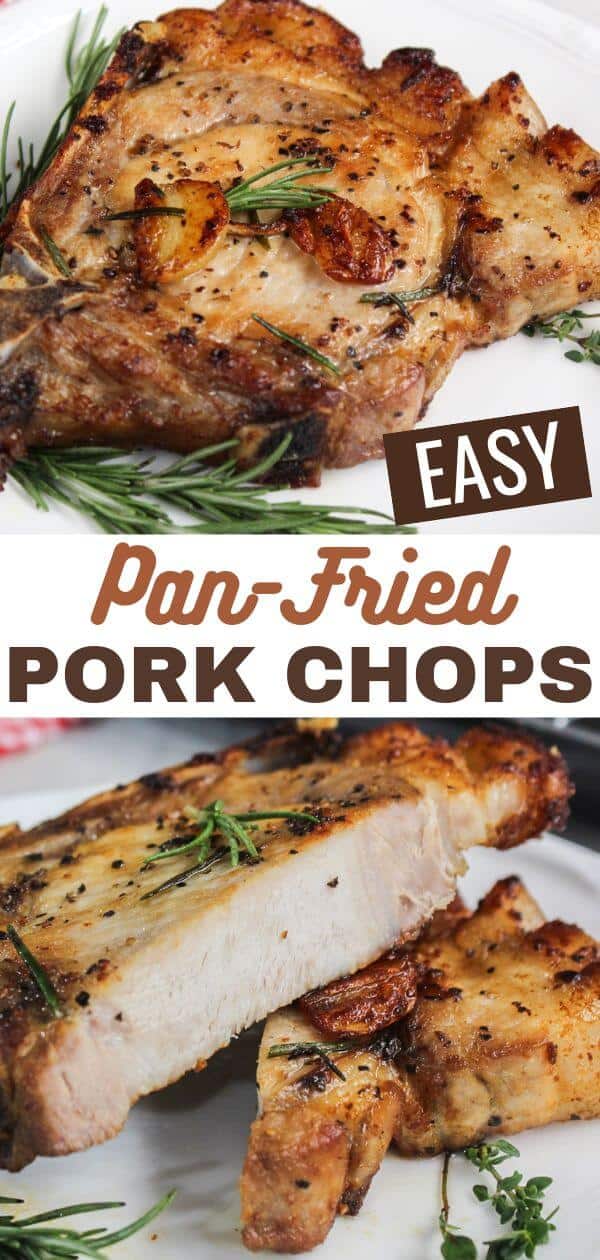 Easy pan fried pork chops.