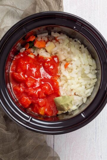 Slow Cooker Vegetable Soup | Little Bit Recipes