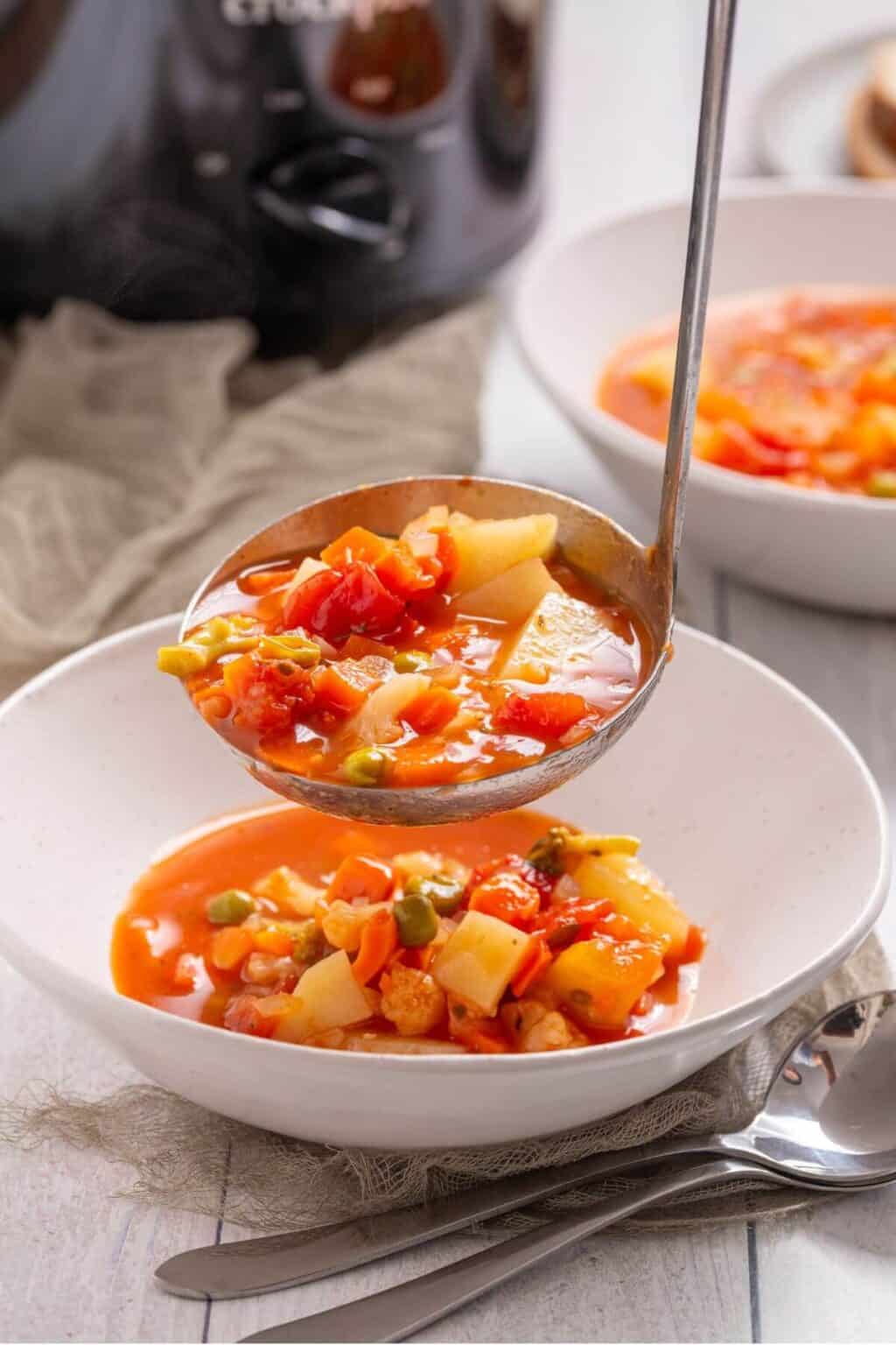 Slow Cooker Vegetable Soup Little Bit Recipes