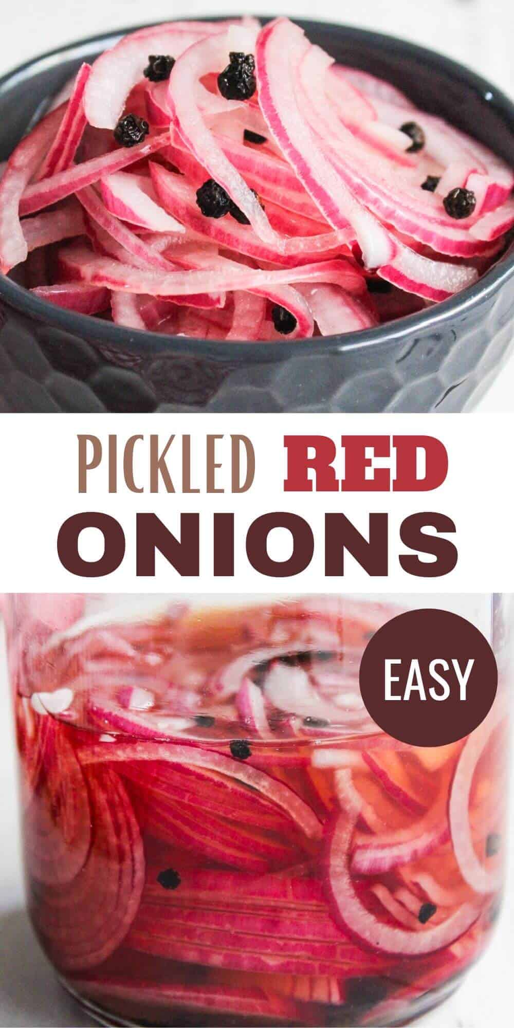 A bowl of pickled red onions.