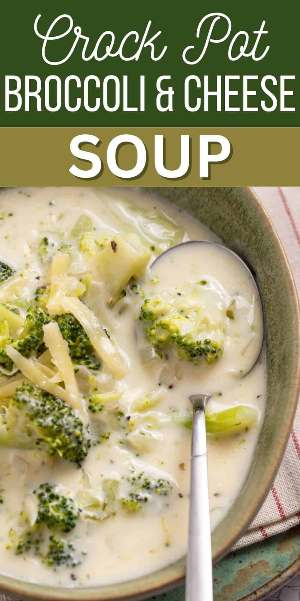 Crock pot broccoli and cheese soup.